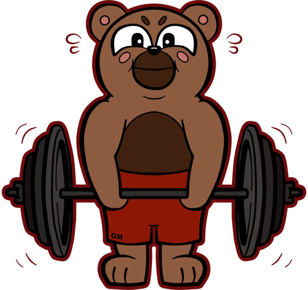 Maskot Gami’s Gym - medvěd
