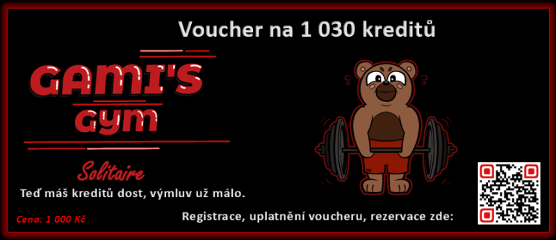 Voucher Dobití 1 030 kreditů, platnost 30 dnů